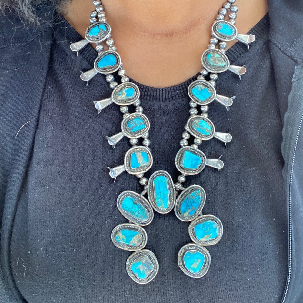 Navajo squash blossom 925